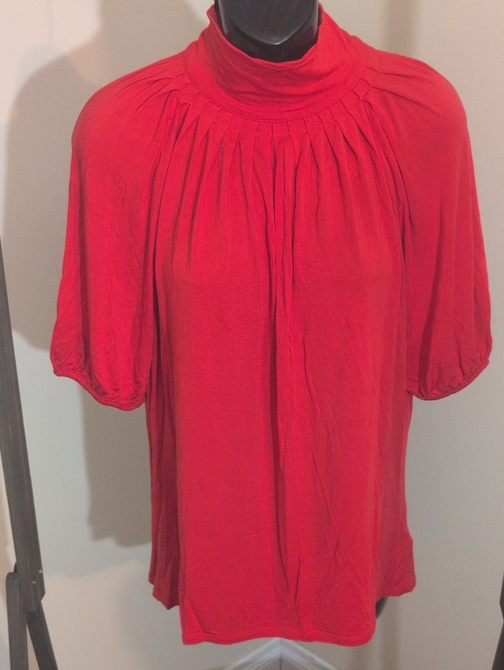 Michael Kors | Red High-Neck Gathered Women’s Top